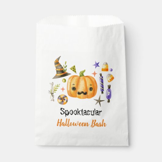 Cute Boo Pumpkin Spooktacular Halloween Bash Bedankzakje (Voorkant)