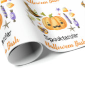 Cute Boo Pumpkin Spooktacular Halloween Bash Cadeaupapier (Rol Hoek)