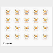 Cute Boo Pumpkin Spooktacular Halloween Bash Ronde Sticker (Vel)