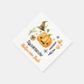 Cute Boo Pumpkin Spooktacular Halloween Bash Servet (Hoek)