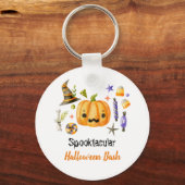 Cute Boo Pumpkin Spooktacular Halloween Bash Sleutelhanger (Voorkant)