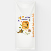 Cute Boo Pumpkin Spooktacular Halloween Bash Spandoek (Verticaal)