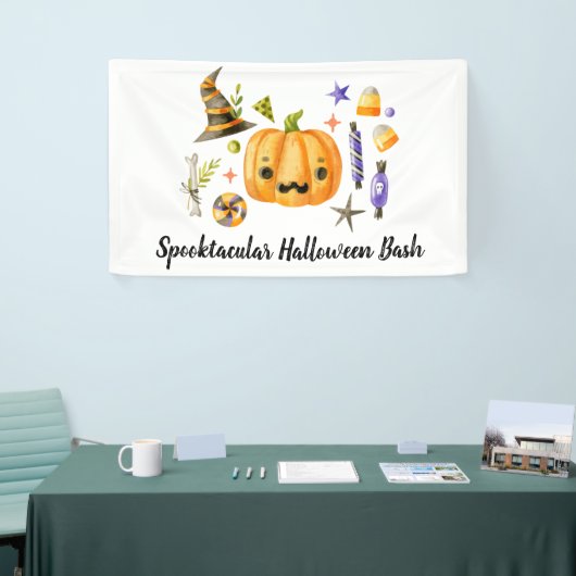 Cute Boo Pumpkin Spooktacular Halloween Bash Spandoek (Beurs)
