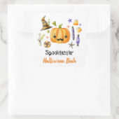 Cute Boo Pumpkin Spooktacular Halloween Bash Vierkante Sticker (Tas)