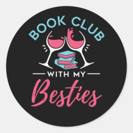 Cute Book Club met My Besties Ronde Sticker