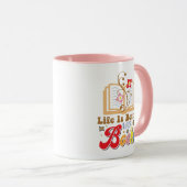 Cute Book Lover "Life Is Better With Books" Quote Mok (Voorkant rechts)