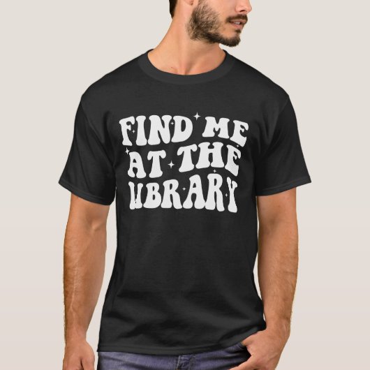 Cute Book Lover Readers Reading Library White Text T-shirt (Voorkant)