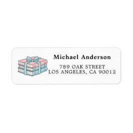 Cute Book Lover Return Address Label