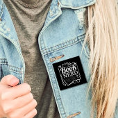Cute Book Nerd Book Lover Vierkante Button 5,1 Cm