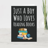 Cute Book Reading Cards For Baby Boys Kids Reader Kaart (Voorkant)
