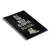 Cute Book Reading Gifts Coffee Quotes Lover Reader Notitieboek (Rechterzijde)