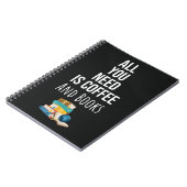 Cute Book Reading Gifts Coffee Quotes Lover Reader Notitieboek (Linkerzijde)