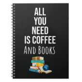 Cute Book Reading Gifts Coffee Quotes Lover Reader Notitieboek (Voorkant)