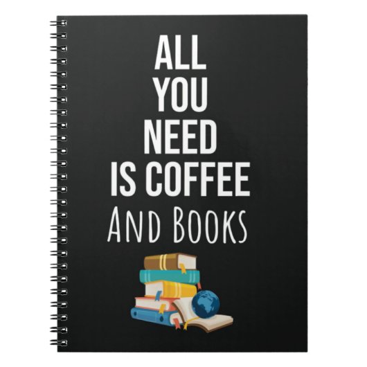 Cute Book Reading Gifts Coffee Quotes Lover Reader Notitieboek (Voorkant)