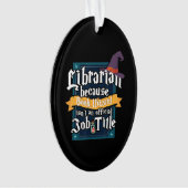 Cute Book Reading Lover Librarian Cadeau Books Ornament (voorkant)