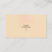 Cute Book Request Bunny Pink 1st Birthday Party Informatiekaartje (Achterkant)