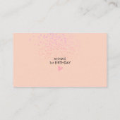 Cute Book Request Bunny Pink 1st Birthday Party Informatiekaartje (Achterkant)