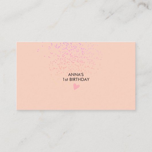 Cute Book Request Bunny Pink 1st Birthday Party Informatiekaartje (Achterkant)