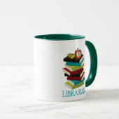 Cute Book Stack Librarian Gift Mok (Voorkant rechts)