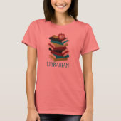 Cute Book Stack Librarian Gift T-shirt (Voorkant)