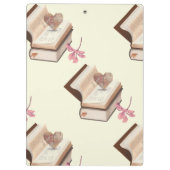 Cute book withe map heart and flower klembord (Achterkant)