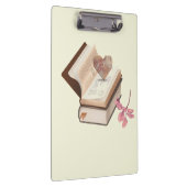 Cute book withe map heart and flower klembord (Rechts)