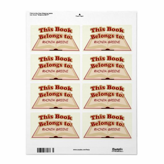 Cute Bookplate Etiket (Full Sheet)