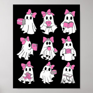 Cute Books Ghost leest meer boeken grappige leraar Poster