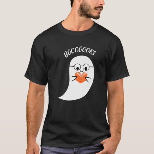 Cute Books Ghost leest meer boeken grappige leraar T-shirt (Voorkant)