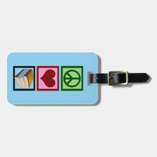 Cute Books Librarian Bagagelabel (Voorkant horizontaal)