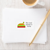 Cute Bookworm Bookplate Etiket (Insitu)