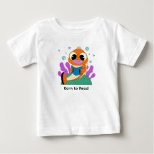 Cute Bookworm Fish Cartoon – Nerdy Sea Creature Re