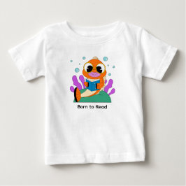 Cute Bookworm Fish Cartoon – Nerdy Sea Creature Re