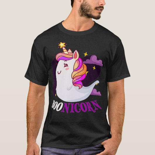 Cute Boonicorn Funny Ghost Boo Unicorn Halloween C T-shirt (Voorkant)