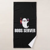 Cute Boos Server Bartender Waitress Halloween Badhanddoek (Badhanddoek)