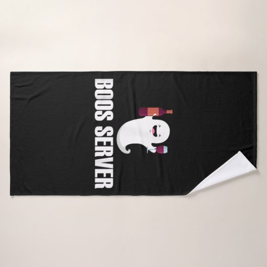 Cute Boos Server Bartender Waitress Halloween Badhanddoek (Badhanddoek)