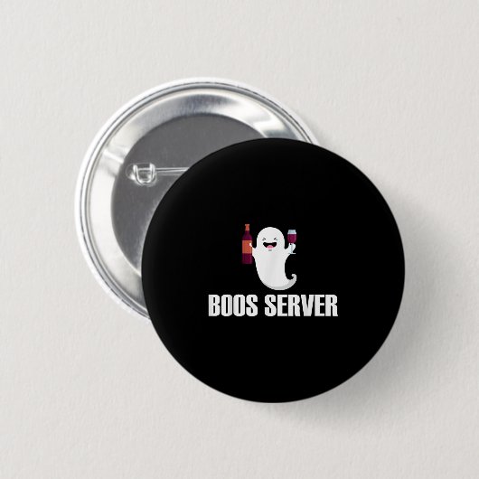 Cute Boos Server Bartender Waitress Halloween Ronde Button 5,7 Cm (Voorkant /achterkant)