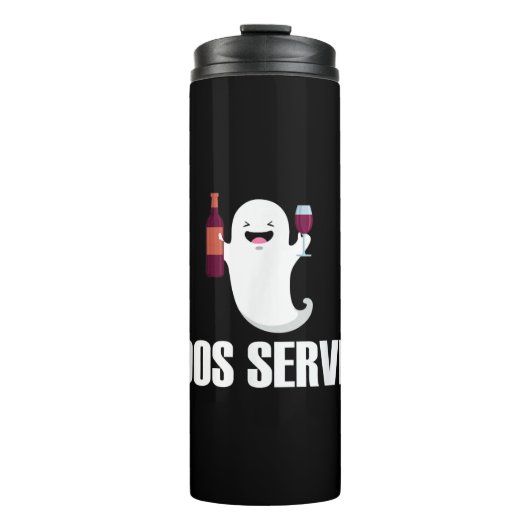 Cute Boos Server Bartender Waitress Halloween Thermosbeker (Voorkant)