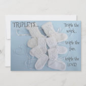 Cute boots met baby shower van harttriplets kaart (Voorkant)