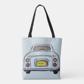 Cute Bord Aqua Figaro Auto Naam Tote Bag (Achterkant)