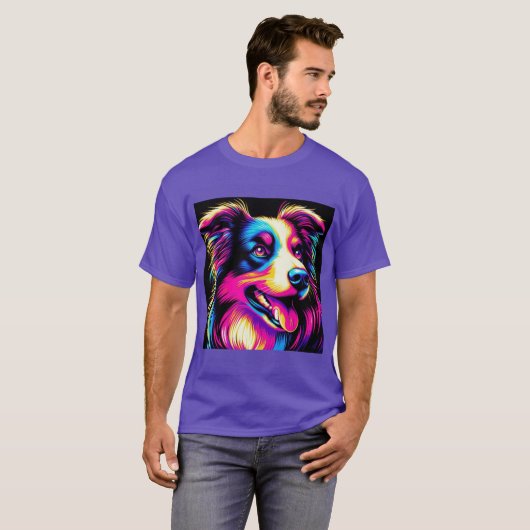 cute border callie retro t-shirt (Voorkant volledig)