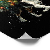 Cute Border Collie Dog In A Christmas Tree For Men Poster (Hoek)