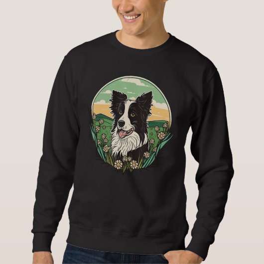 Cute Border Collie Dog on Border Collie  1 Trui (Voorkant)