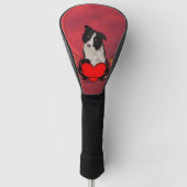 Cute border collie golfheadcover (Voorkant)