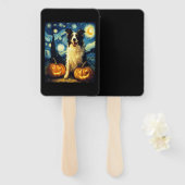 Cute Border Collie-hond Halloween Jack O Lantern P Handwaaier (Voorkant en achterkant)