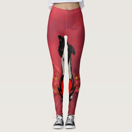 Cute border collie leggings (Voorkant)