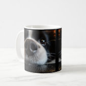 Cute Border Collie Nose Close-up Koffiemok (Voorkant links)