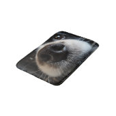 Cute Border Collie Nose Closeup Badmat (Gekanteld)