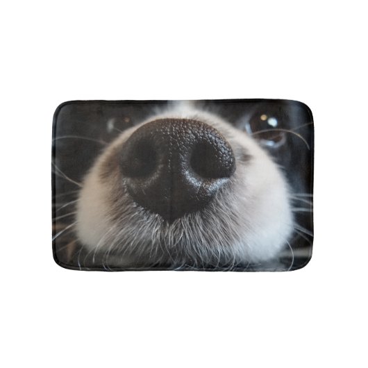 Cute Border Collie Nose Closeup Badmat (Voorkant)