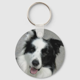 Cute Border Collie Photo Portrait Sleutelhanger
